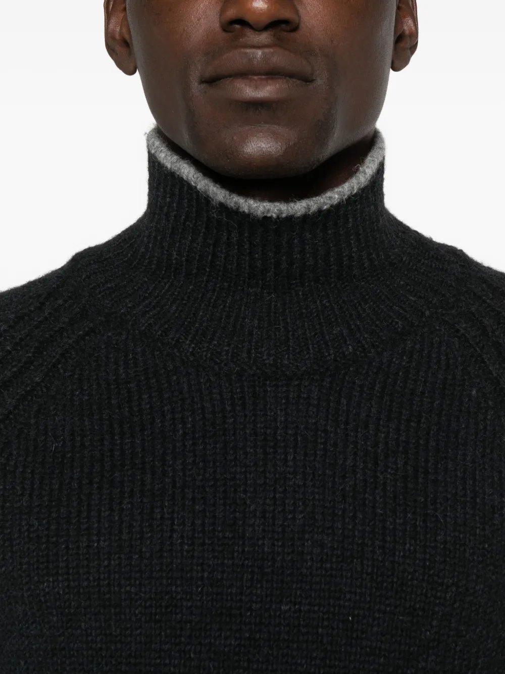 Moncler Geribbelde coltrui Zwart