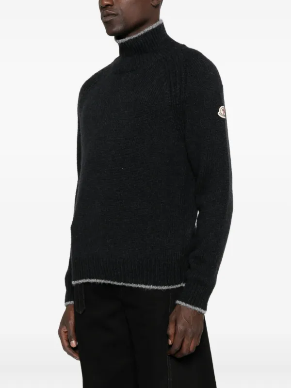 美品 モンクレール タートルセーター MONCLER (モンクレール) カシミヤ混 ケーブル タートルネック ニット
