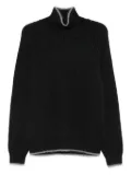 Moncler turtleneck ribbed sweater - Black