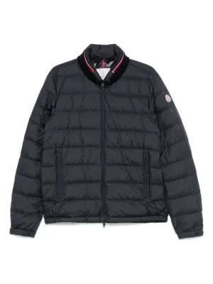 Moncler キルティング ニットジャケット | ブルー | FARFETCH JP