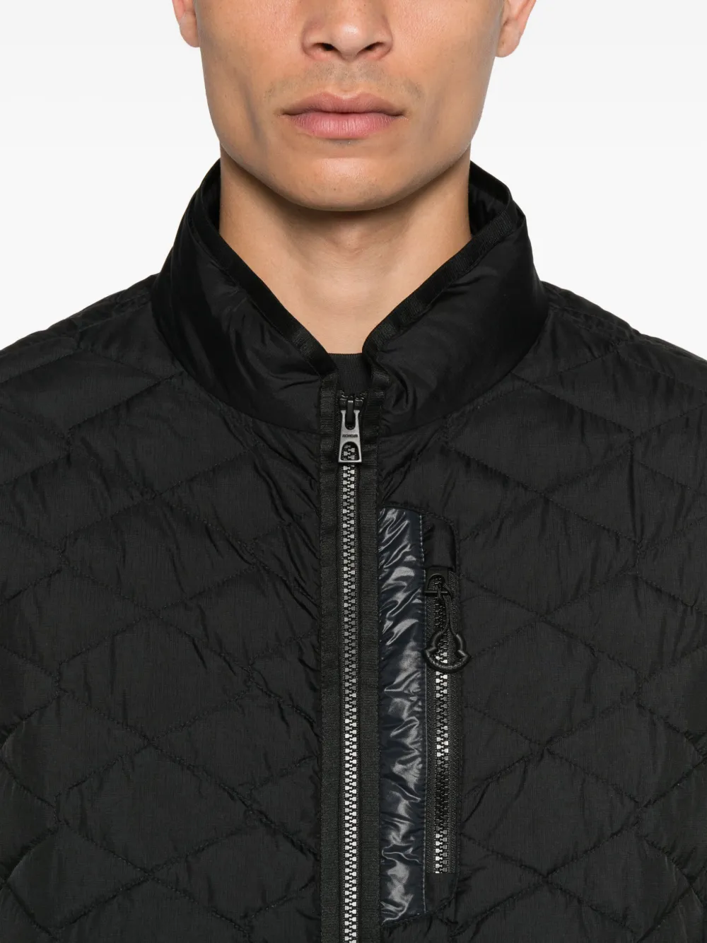 Moncler Irako quilted panelled jacket Zwart