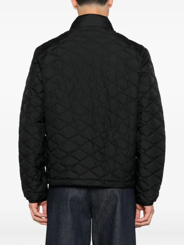 【MONCLER】ブラック 襟ロゴ キルティング ジャケット Moncler Irako キルティング ジャケット | ブラック | FARFETCH JP