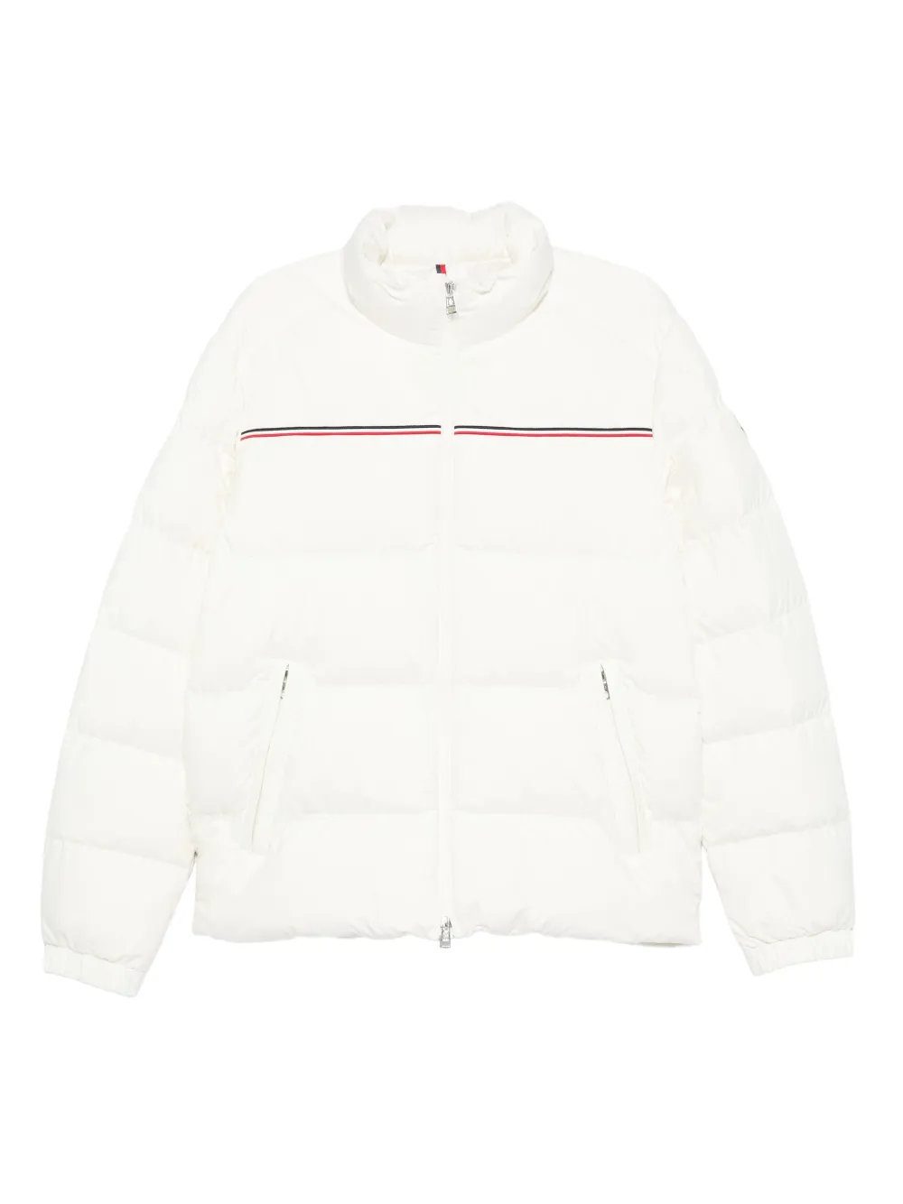 Moncler Gewatteerd jack met streepdetail Beige