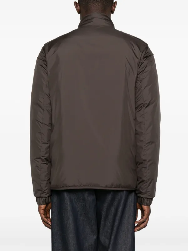Moncler logo-patch Jacket | Brown | FARFETCH