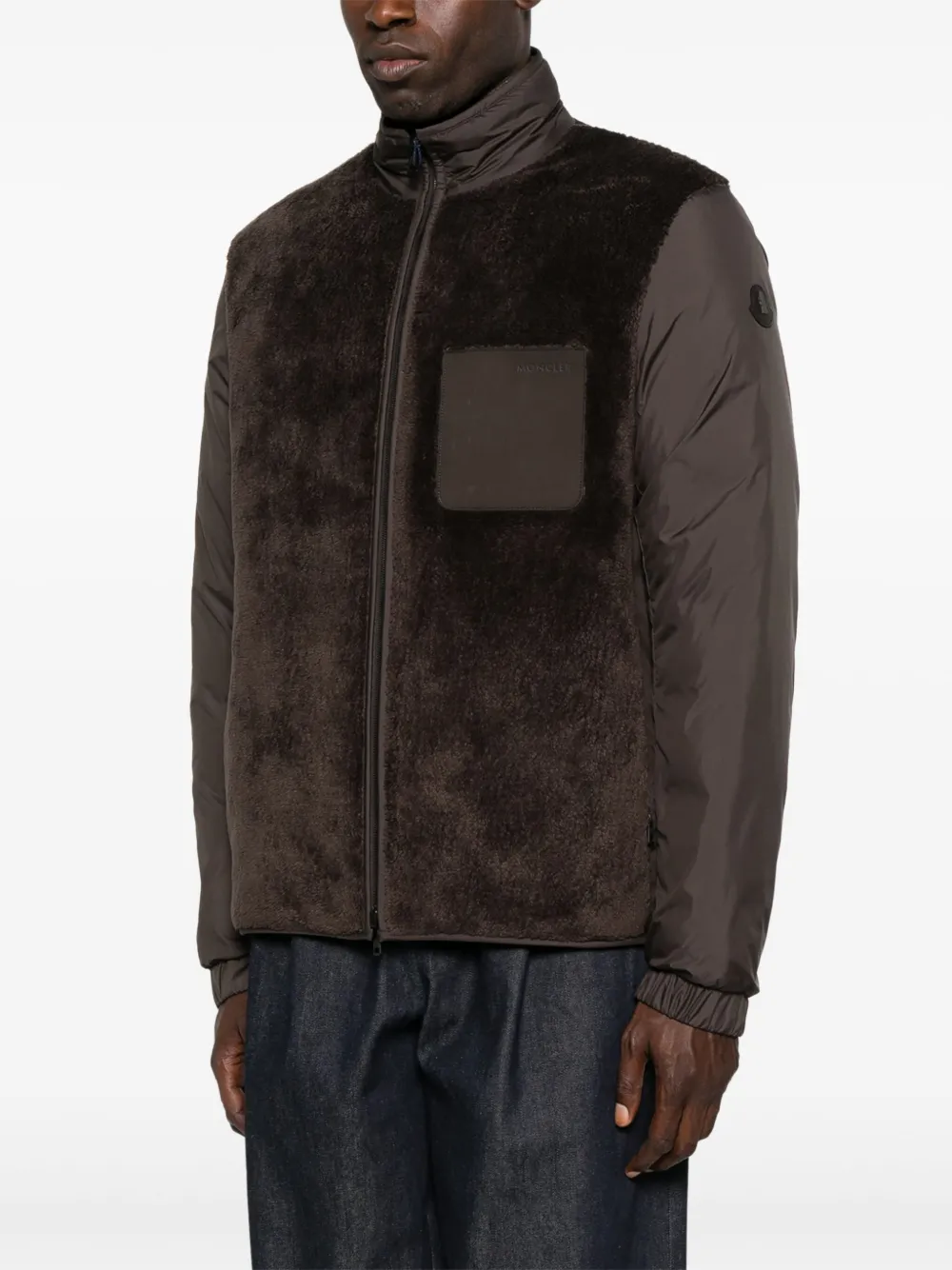 Moncler Jack met logopatch Bruin