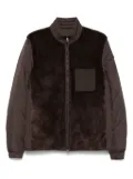 Moncler logo-patch jacket - Brown