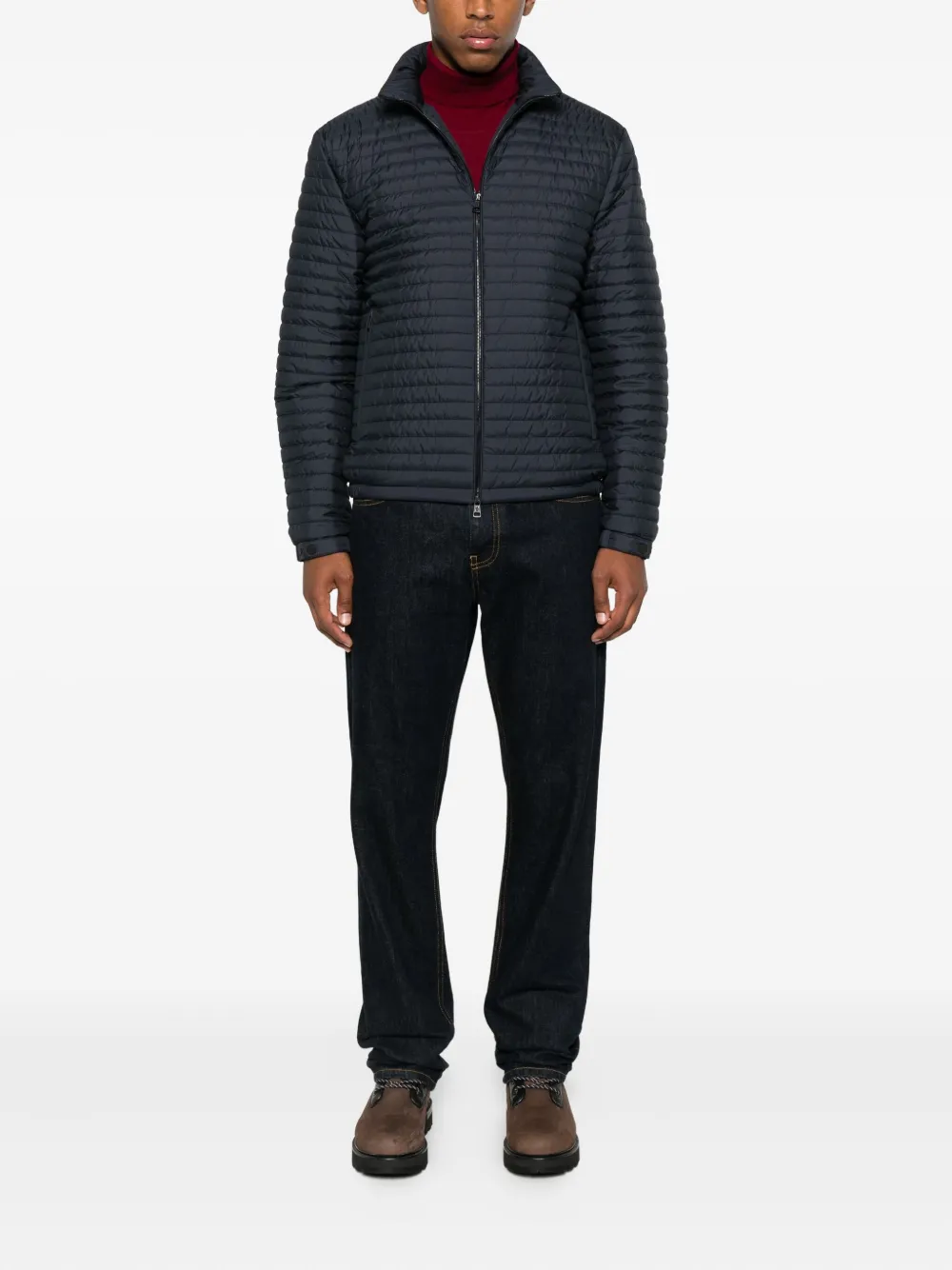 Moncler Myrrhe gewatteerd jack met rits Blauw