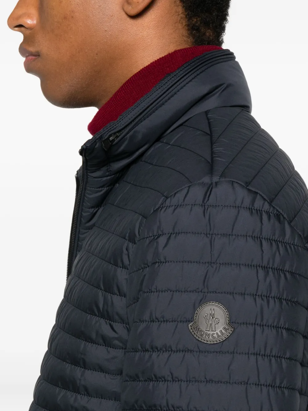 Moncler Myrrhe gewatteerd jack met rits Blauw
