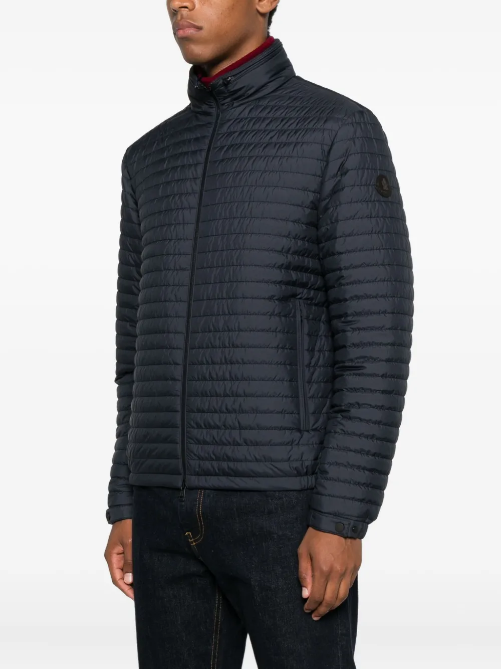 Moncler Myrrhe gewatteerd jack met rits Blauw