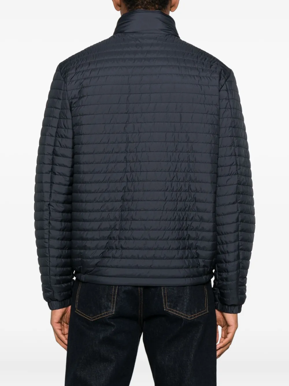 Moncler Myrrhe gewatteerd jack met rits Blauw