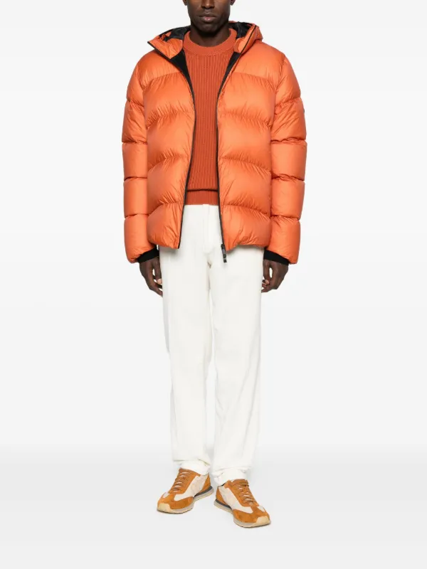 Moncler Fulcran Hooded Quilted Jacket | Orange | FARFETCH ZA