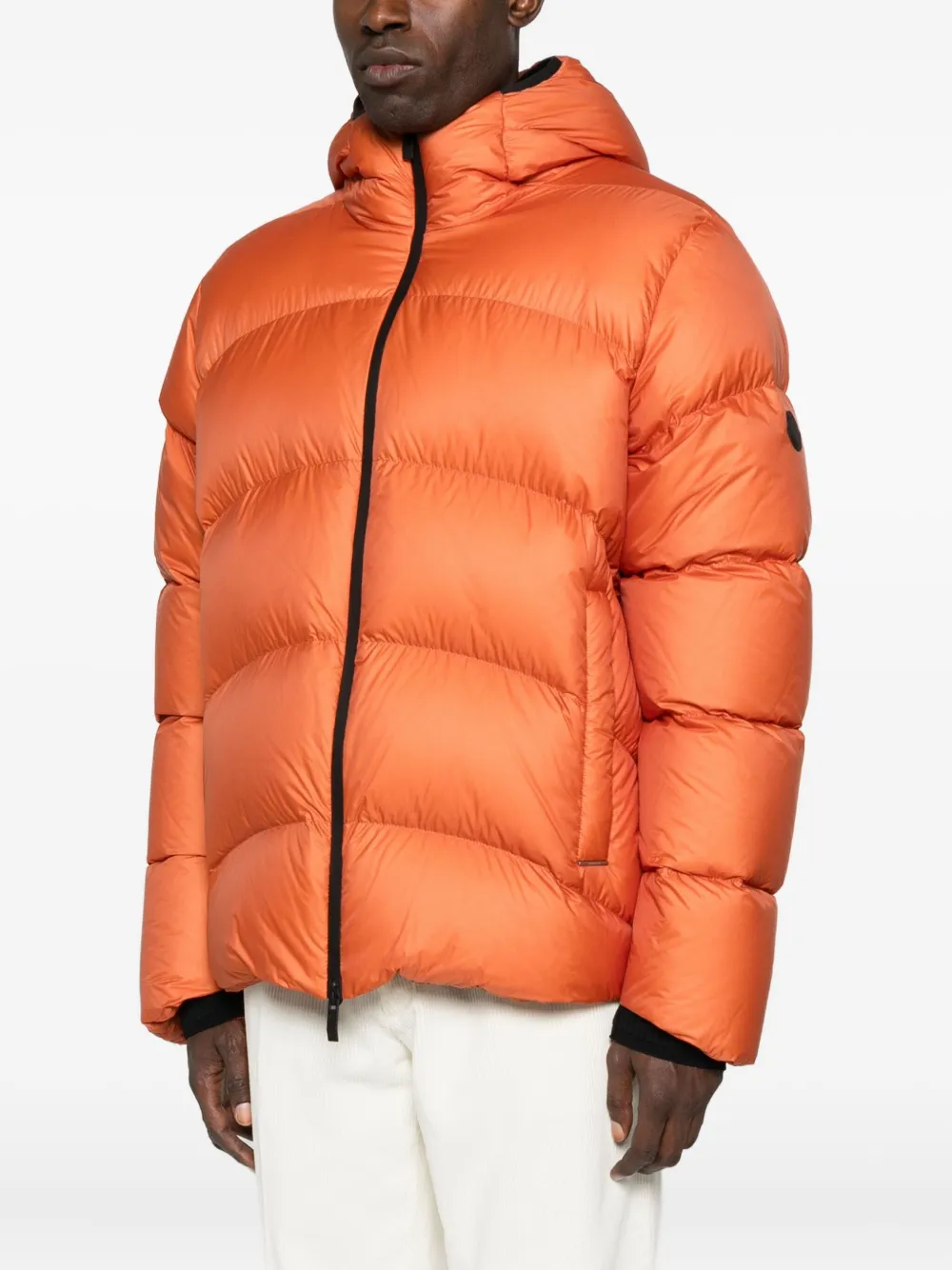 Moncler Gevoerd jack met capuchon Oranje