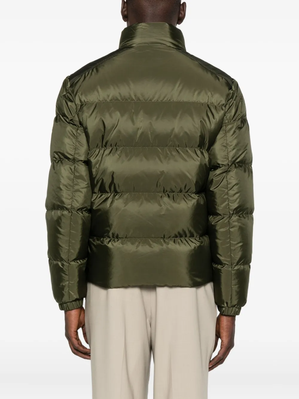 Moncler Virolais gewatteerd jack met vlakken Groen