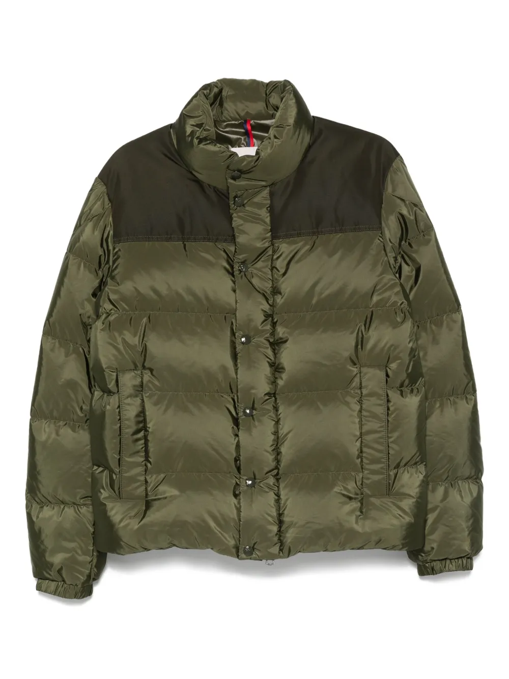 Moncler Virolais gewatteerd jack met vlakken Groen