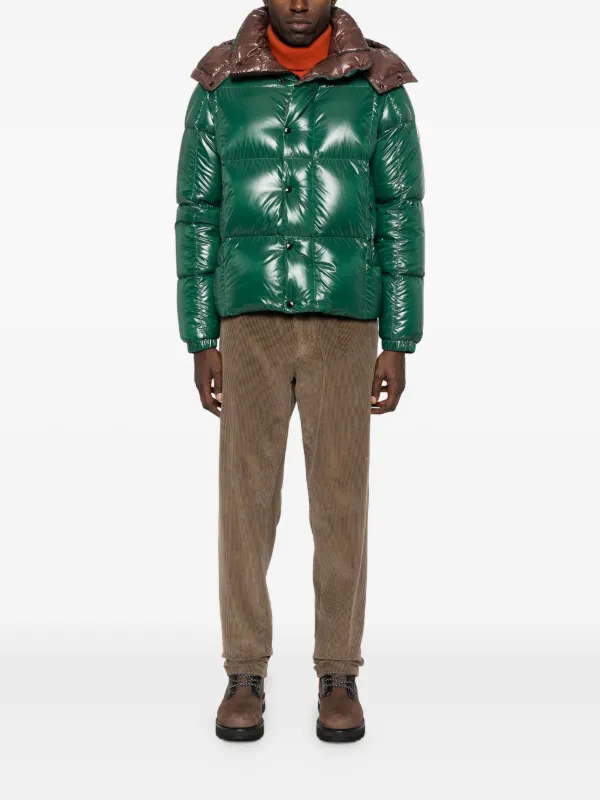 Moncler Parana Hooded Quilted Jacket | Green | FARFETCH