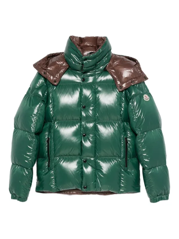 Moncler Jaqueta Parana Matelassê Com Capuz | Verde | FARFETCH BR