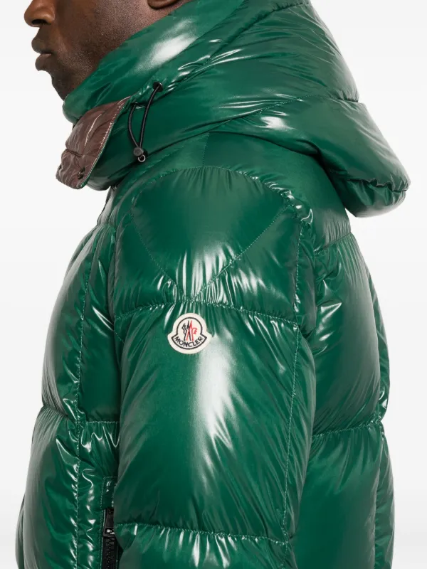 Moncler Parana Hooded Quilted Jacket | Green | FARFETCH