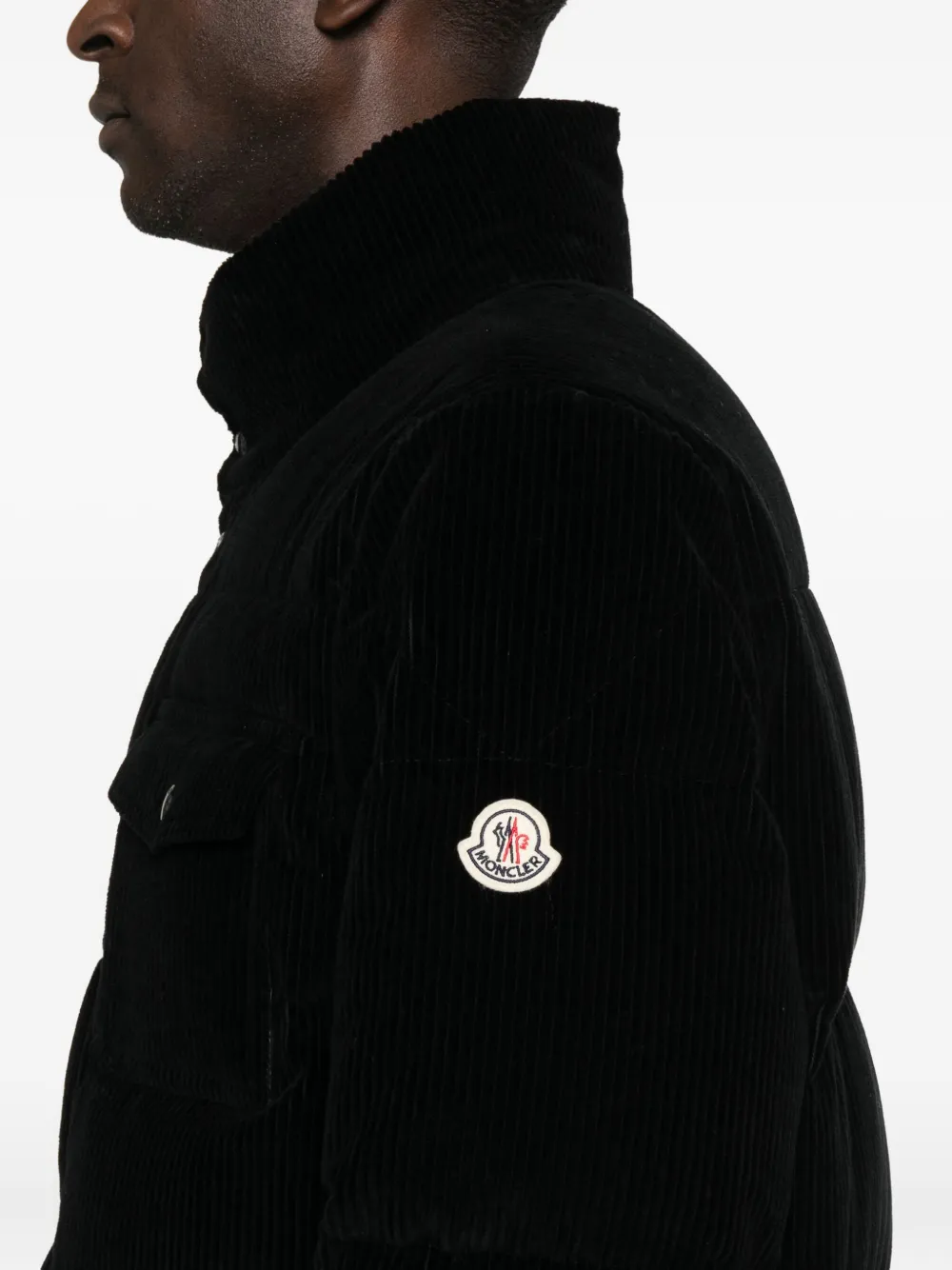 Moncler Serrant gewatteerd jack Zwart