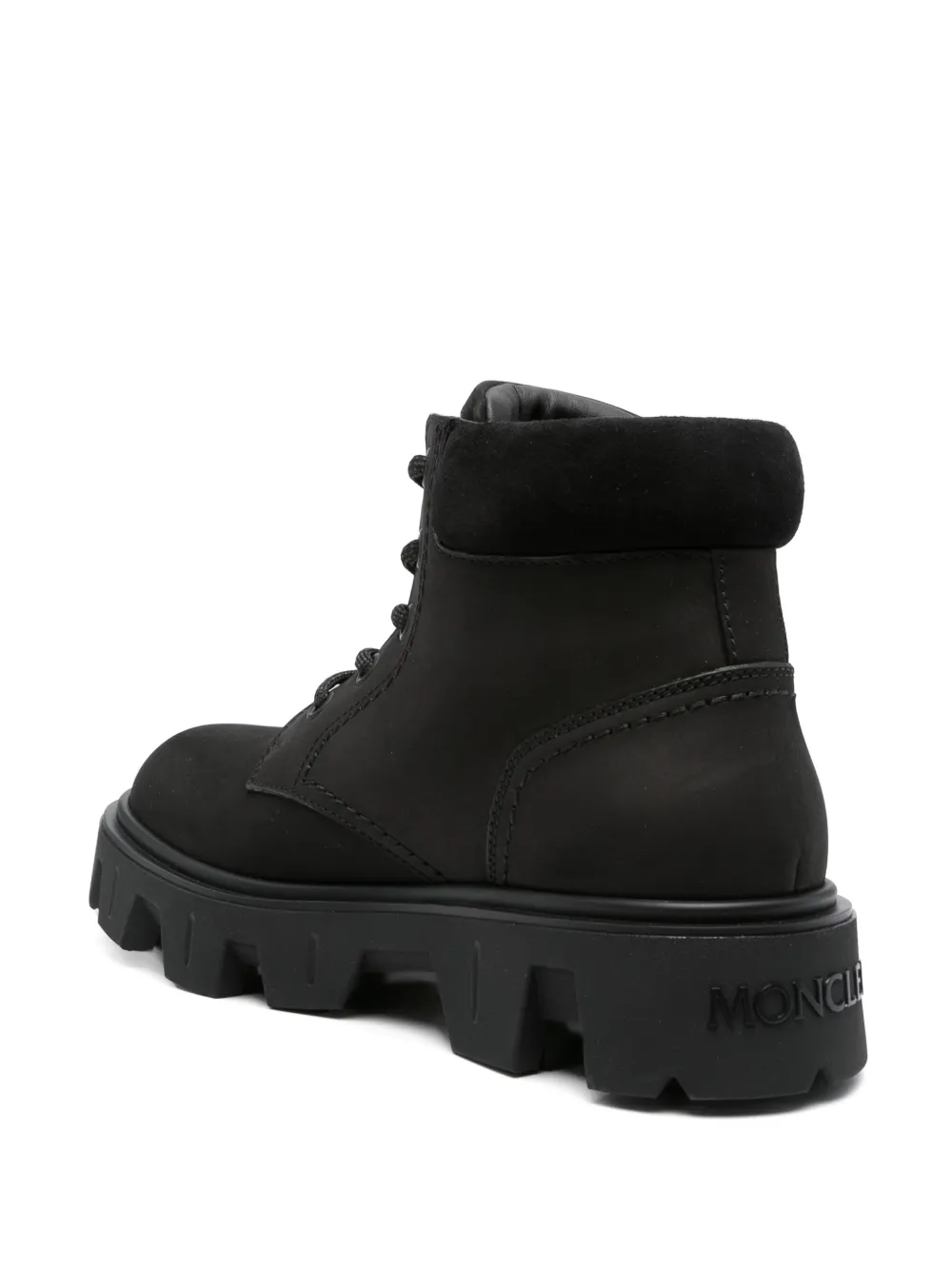 Moncler Laarzen met rubberen zool en veters Zwart