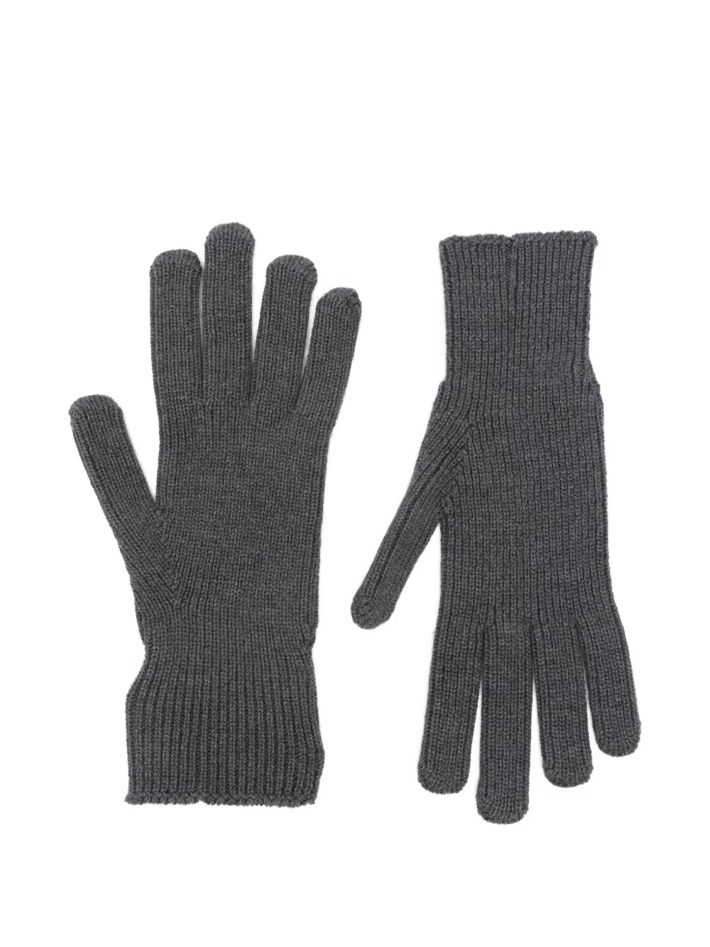 Moncler ribbed-knit gloves - Grijs