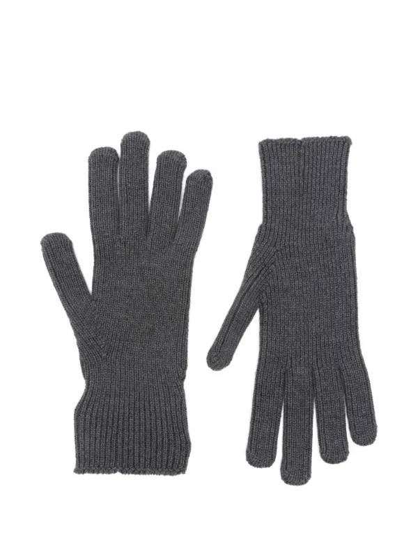 MONCLER モンクレール ニット手袋 Moncler リブニット手袋 | グレー | FARFETCH JP