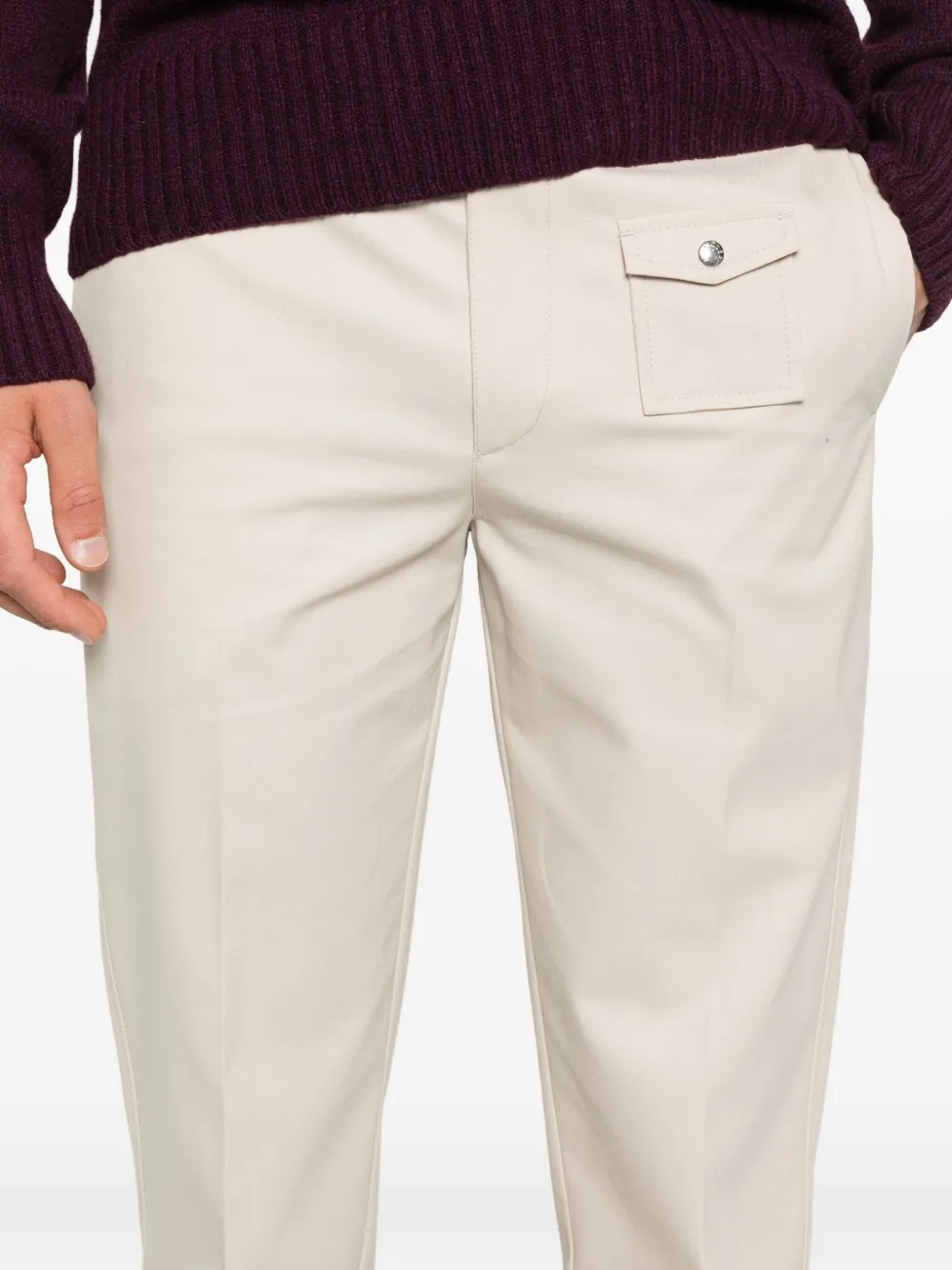Moncler Broek met opgestikte zak Beige