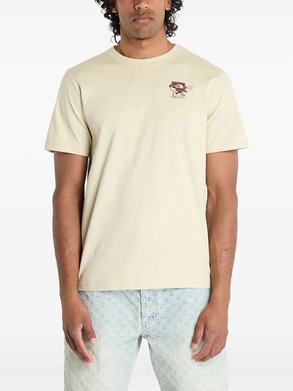The North Face Cartoon Logo T-shirt In Neutral