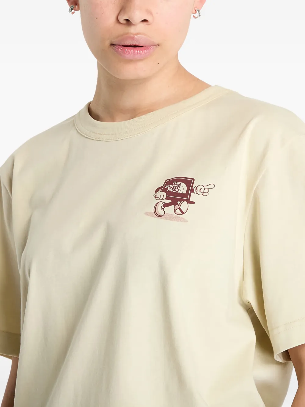 The North Face Cartoon Logo T-shirt In Neutral