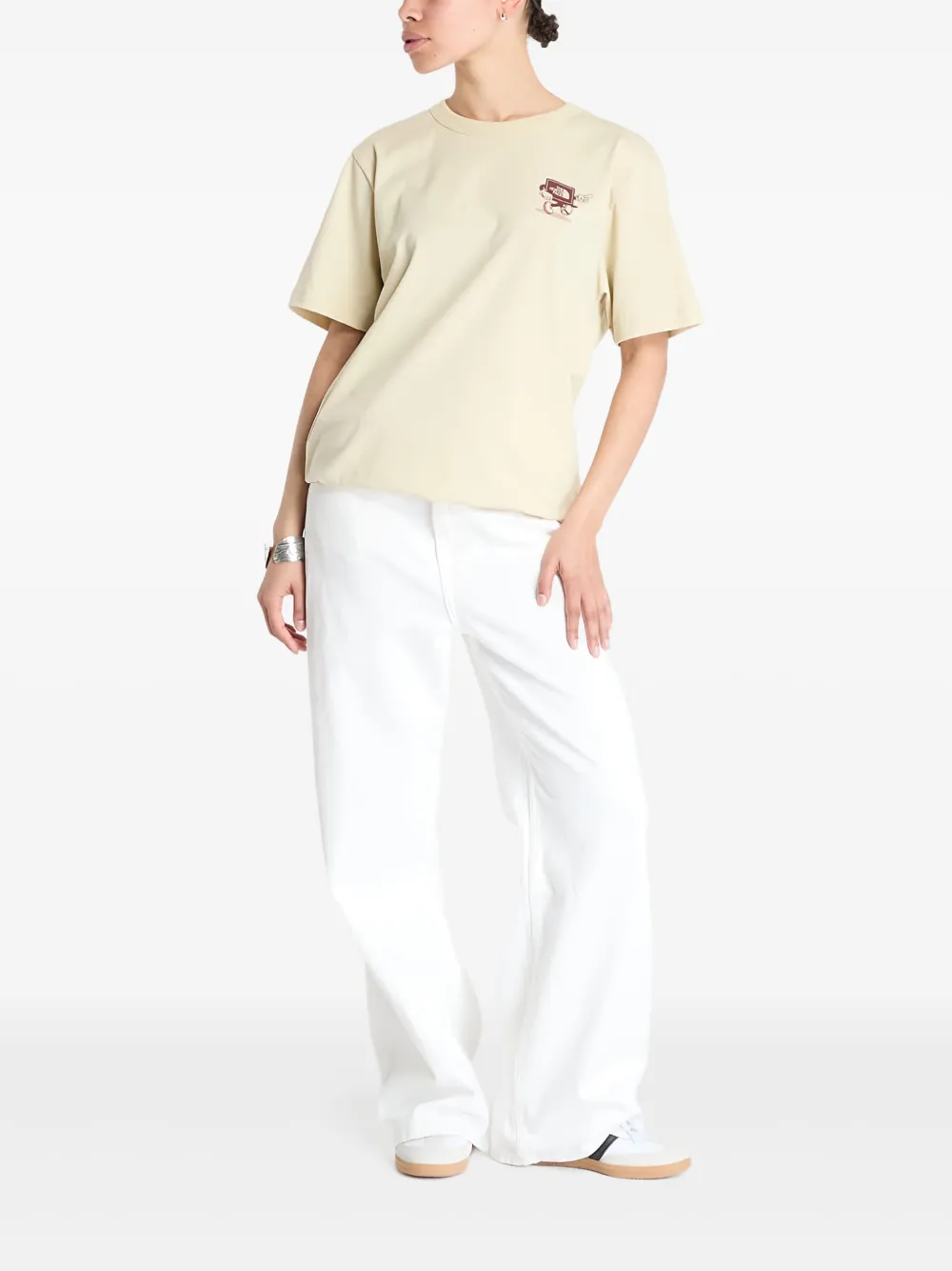 The North Face Cartoon Logo T-shirt In Neutral