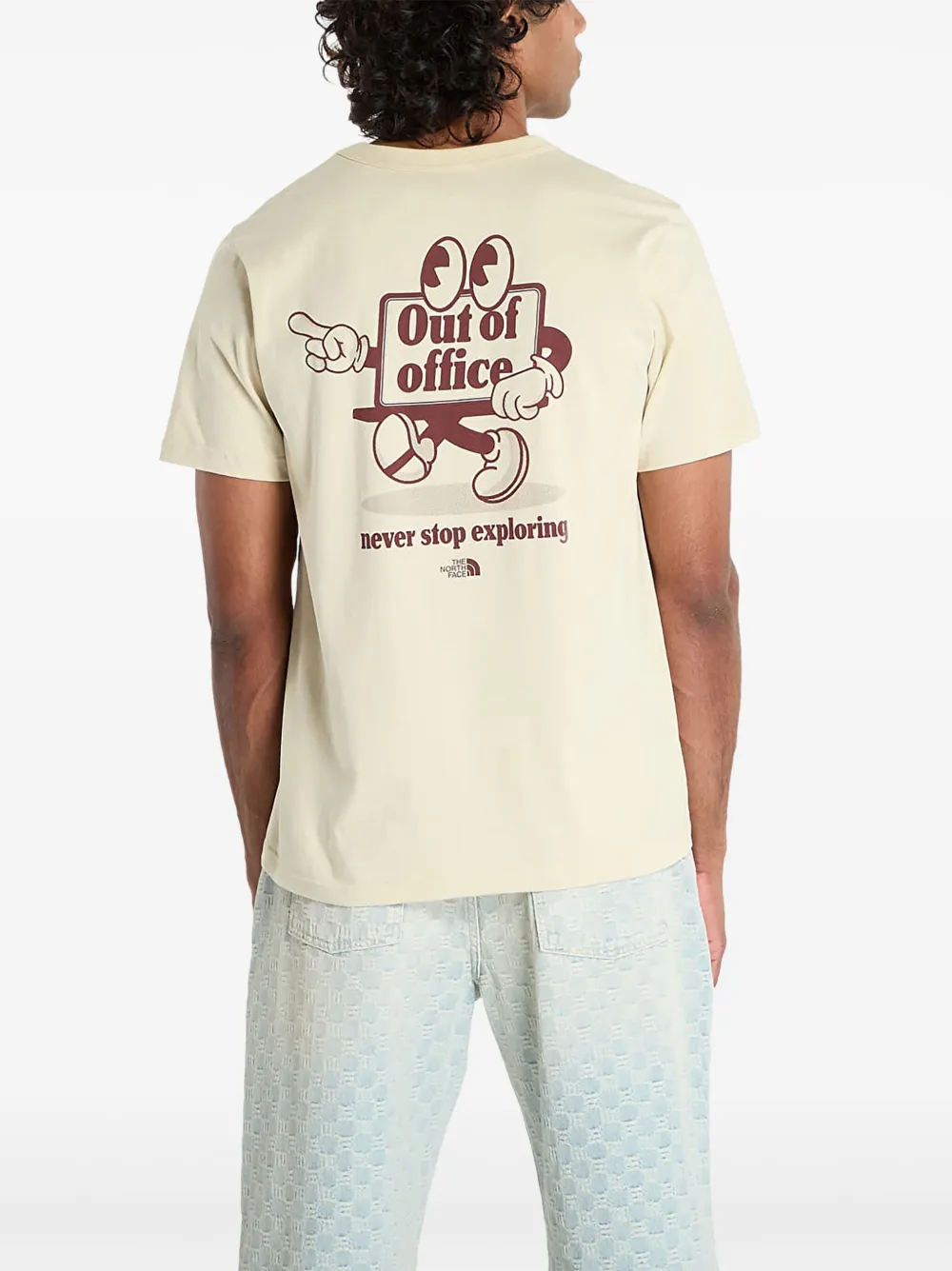 The North Face Cartoon Logo T-shirt In Neutral