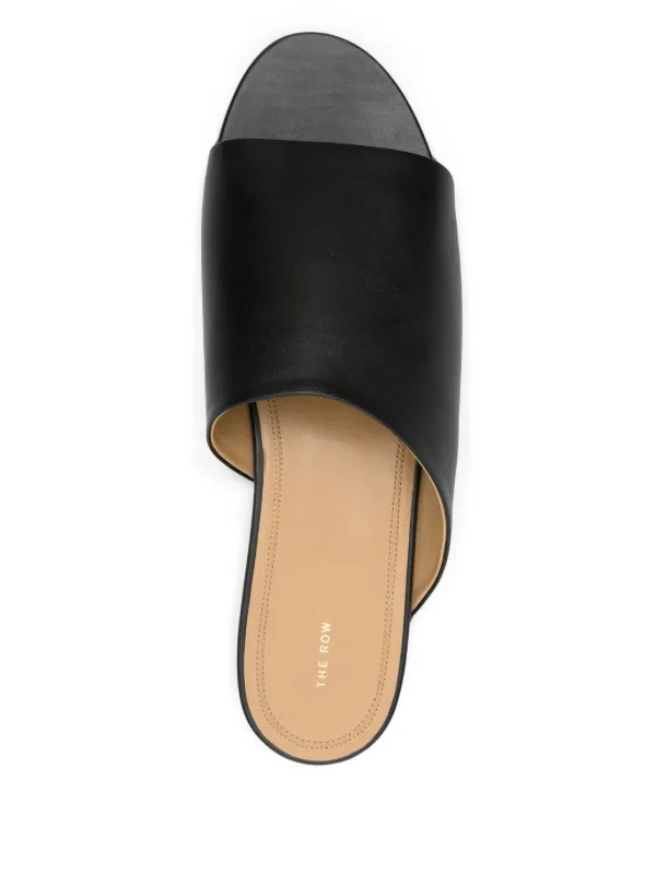 ◆THE ROW◆シグナムミュール Signum Mule Black in Leather – The Row