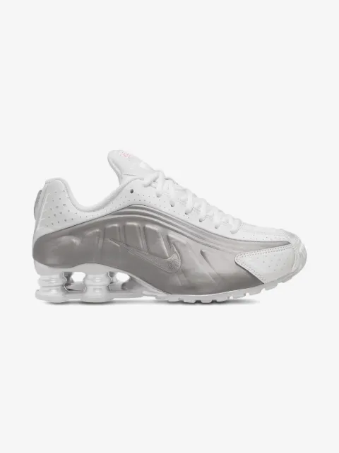 Nike Kids Shox R4 "White/Bright Crimson/Metallic Silver" sneakers
