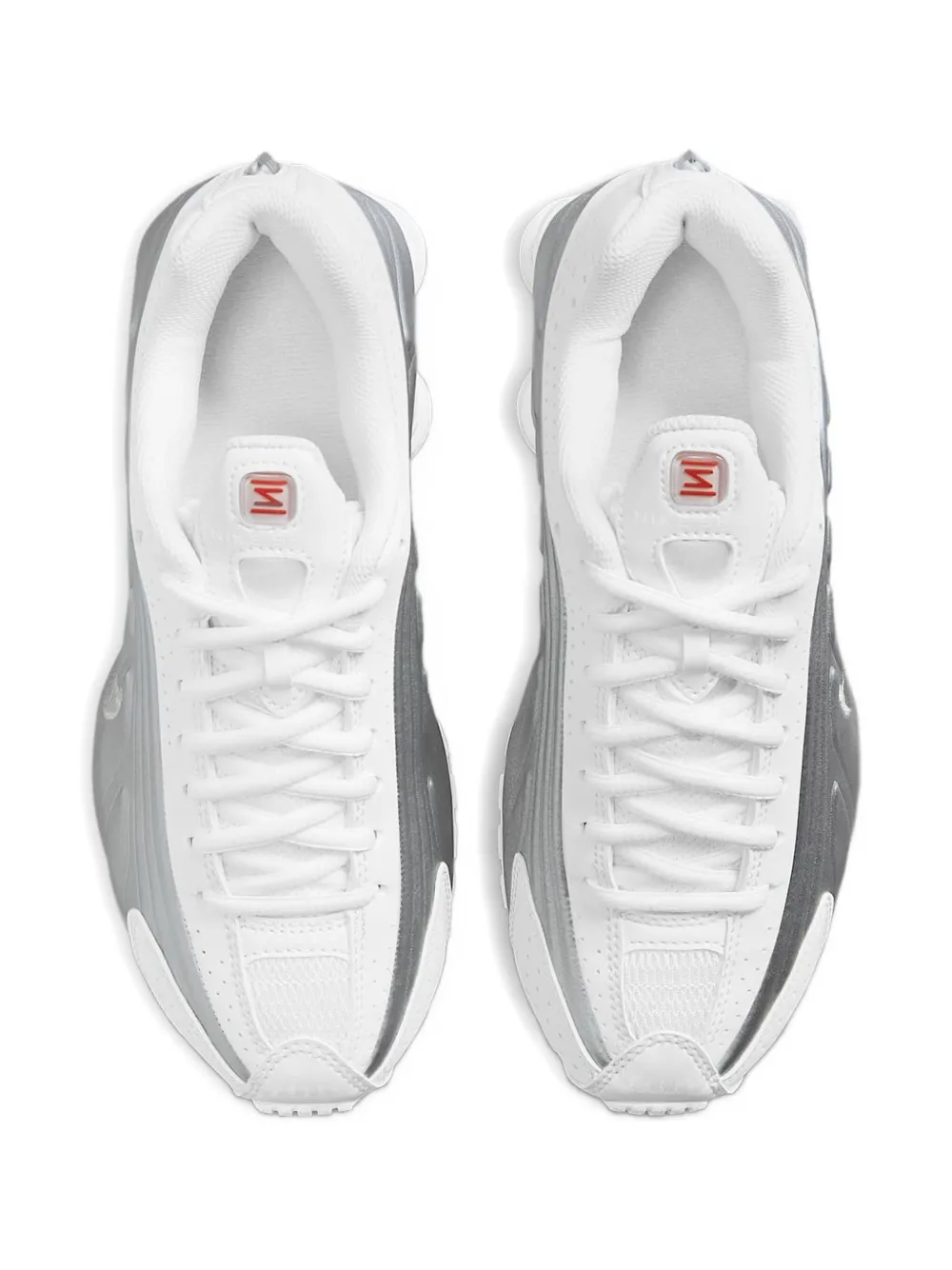 Nike Kids Shox R4 White/Bright Crimson/Metallic Silver sneakers - Wit