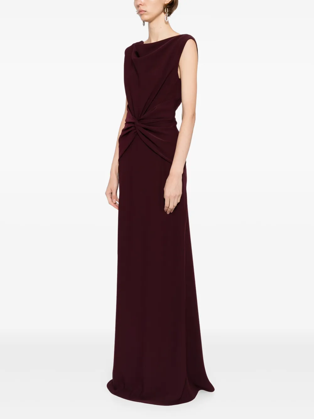 Amsale Twist Crepe Dress