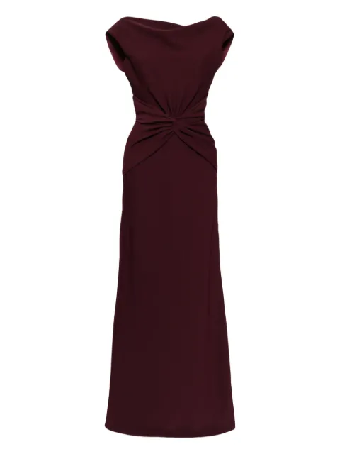 Amsale twist crepe dress
