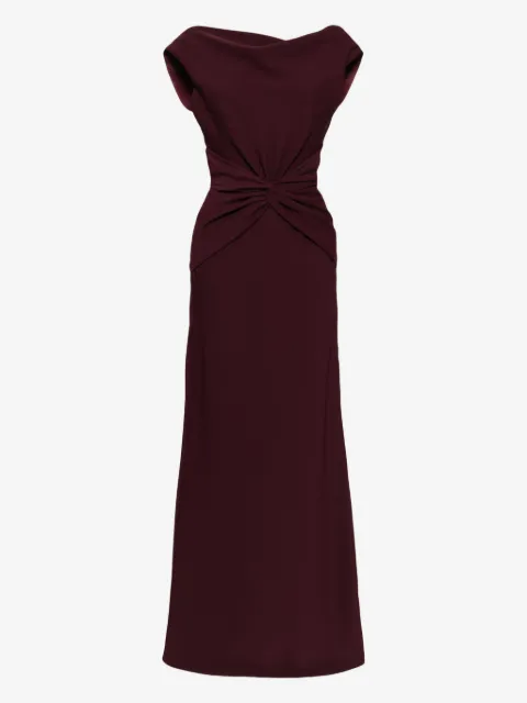 Amsale twist crepe dress