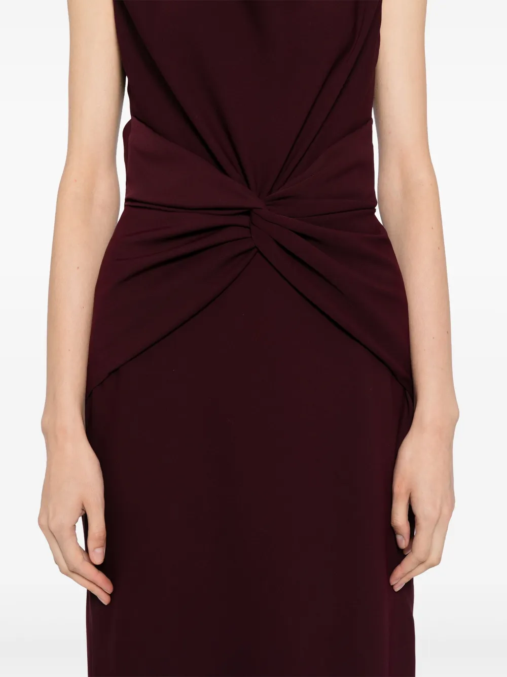 Amsale Twist Crepe Dress