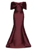 Amsale off-shoulder bow gown - Red