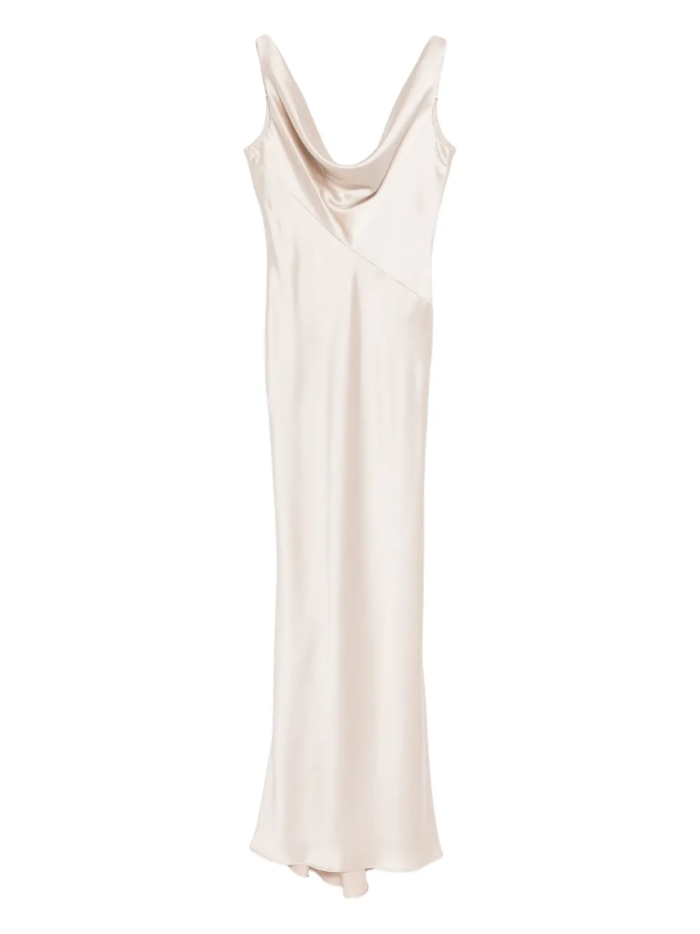 Amsale Satijnen avondjurk Beige