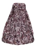 Amsale drop-waist bubble-hem dress - Purple