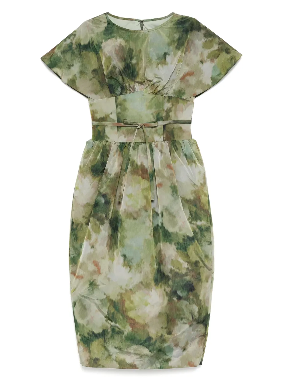 Amsale Taffeta jurk met korset Groen