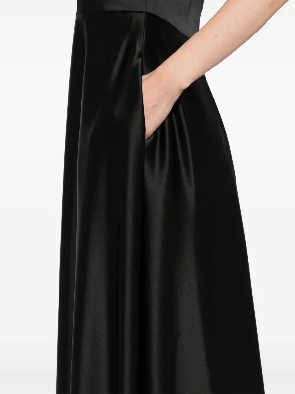 Amsale one-shoulder Draped Gown | Black | FARFETCH