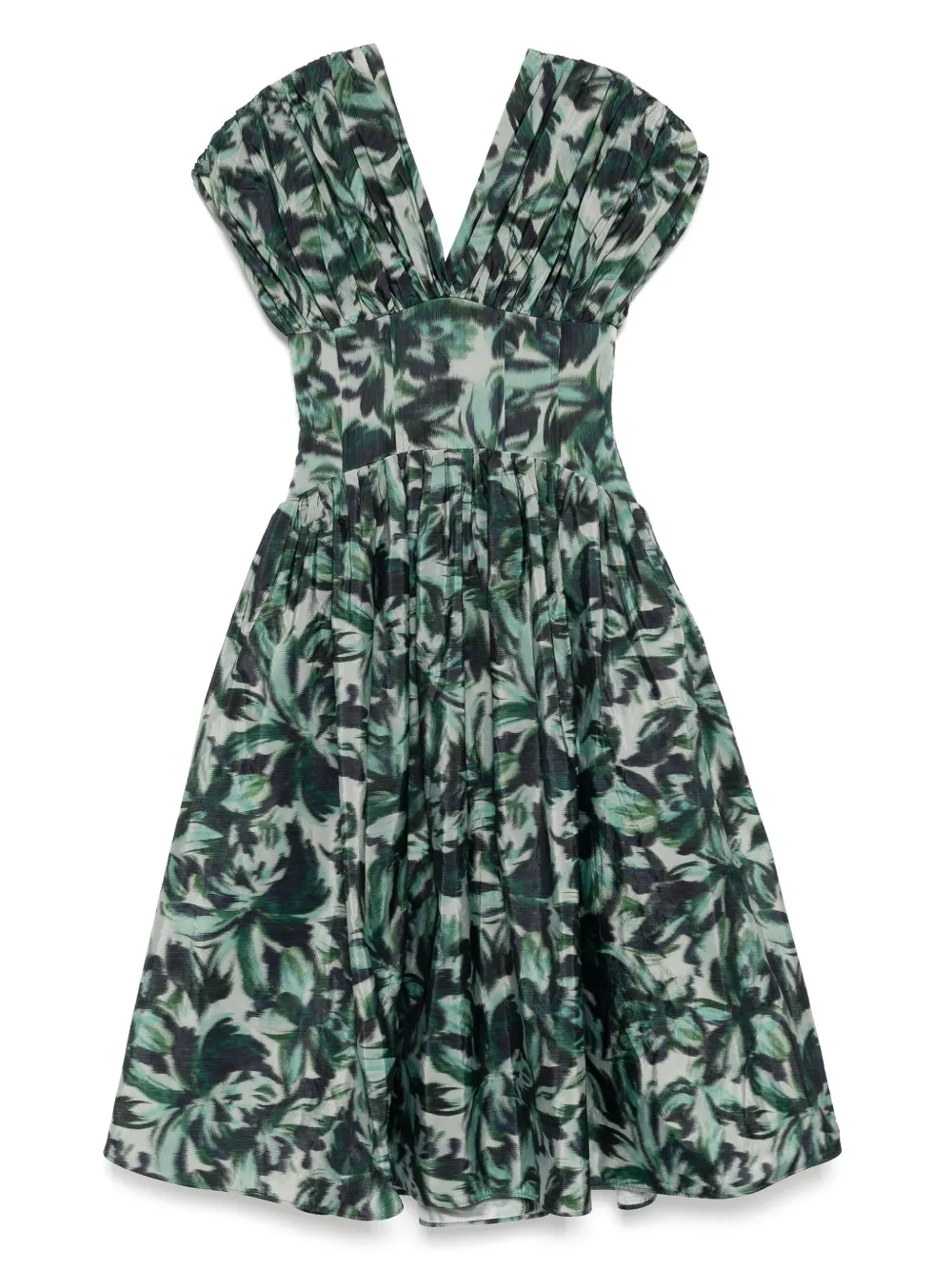Amsale Jurk met verlaagde taille Groen