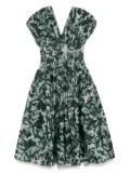Amsale drop-waist corset dress - Green