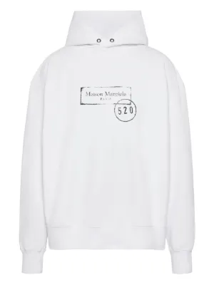 Maison Margiela Hooded Sweatshirt | White | FARFETCH