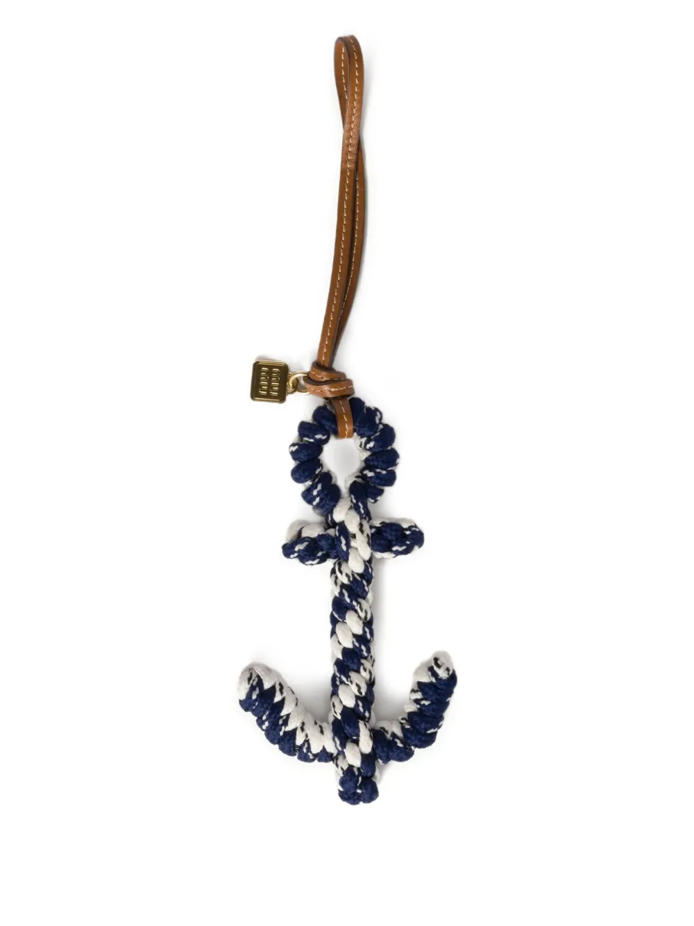 Miu Miu anchor-motif leather keyring | Blue | Image 1