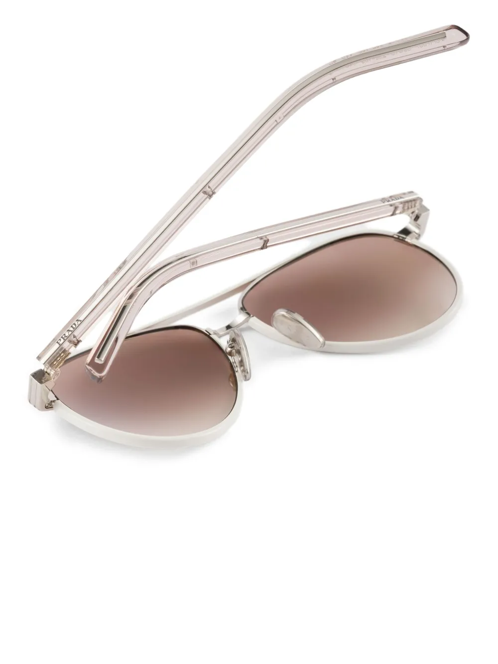 Prada Eyewear Zonnebril met piloten montuur Wit