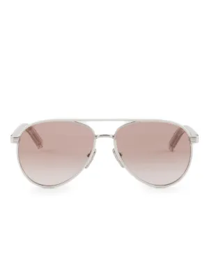 Prada Eyewear ラウンドフレーム サングラス | ゴールドトーン