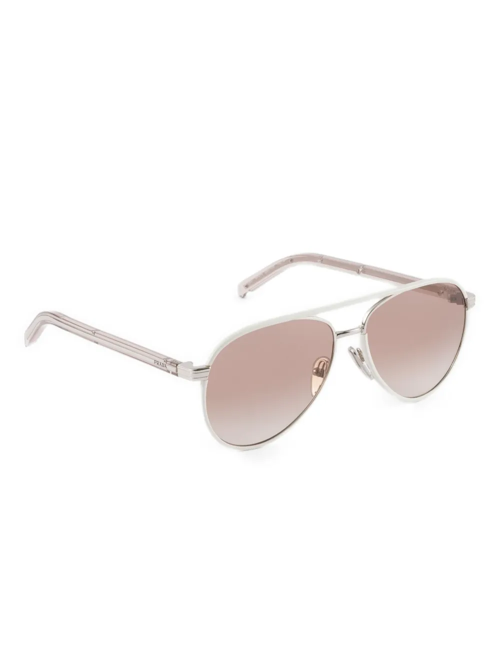 Prada Eyewear aviator-frame sunglasses - Wit