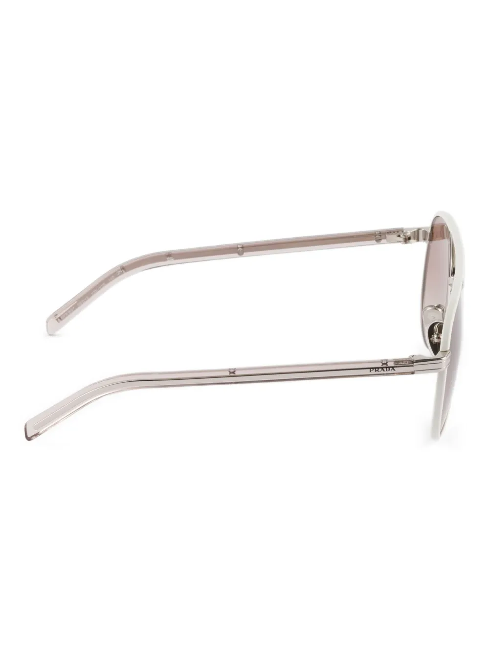 Prada Eyewear Zonnebril met piloten montuur Wit